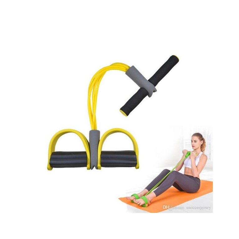 Elastico Extensor 4 tubos Academia Casa abdominal cordas Pilates Tonificação exercicio