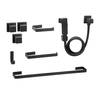 Kit de Acessórios para Banheiro Quadrado Preto Completo Luxo - 1