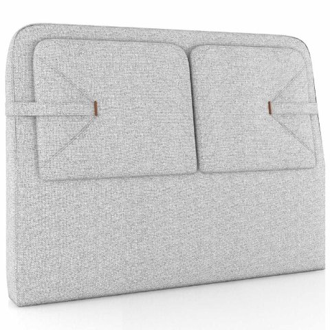 Cabeceira Cama Casal 140cm Nalu Linho Cinza Claro Z37 - Mpozenato