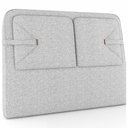 Ver imagem 1 de Cabeceira Cama Casal 140cm Nalu Linho Cinza Claro Z37 - Mpozenato