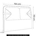 Ver imagem 4 de Cabeceira Cama Casal 140cm Nalu Linho Cinza Claro Z37 - Mpozenato