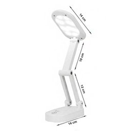 Luminária de Mesa Touch Dobrável Abajur sem Fio Led Articulada Recarregavel Iluminaçao Lâmpada 3 - 4