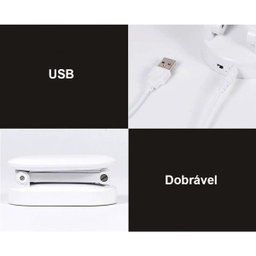 Luminária de Mesa Touch Dobrável Abajur sem Fio Led Articulada Recarregavel Iluminaçao Lâmpada 3 - 7