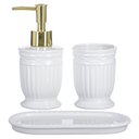 Ver imagem 2 de Kit Banheiro Lavabo Conjunto + Bandeja 3 Peças Greece / Gold