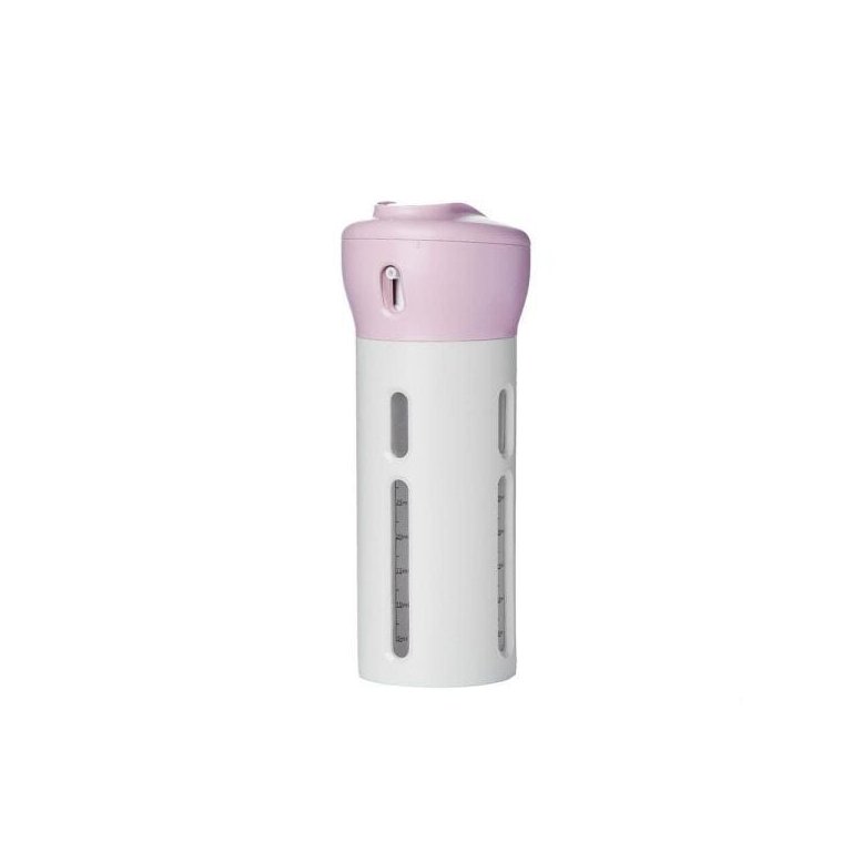 Dispenser Garrafa Portátil 4 em 1 Viagens Loção Shampoo Gel Cremes Rosa