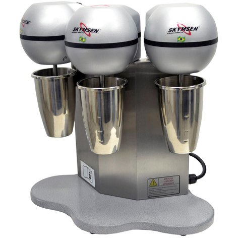 Batedor De Milk Shake Copo Inox 3 Hastes BMS3N Skymsen 220V
