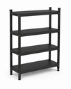 Ver imagem 1 de Estante Industrial Modular 4 Prateleiras Aço Carbono MDF Preto 149 x 107 cm – Mad.U