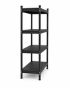 Ver imagem 2 de Estante Industrial Modular 4 Prateleiras Aço Carbono MDF Preto 149 x 107 cm – Mad.U