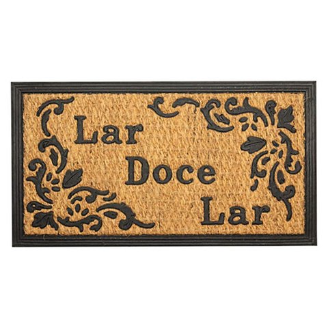 Capacho de Borracha Alagoas 04 Bege-preto 0,33x0,60m