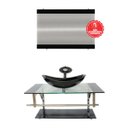 Ver imagem 2 de Gabinete de Vidro 90cm Iq Inox com Cuba Oval - Preto