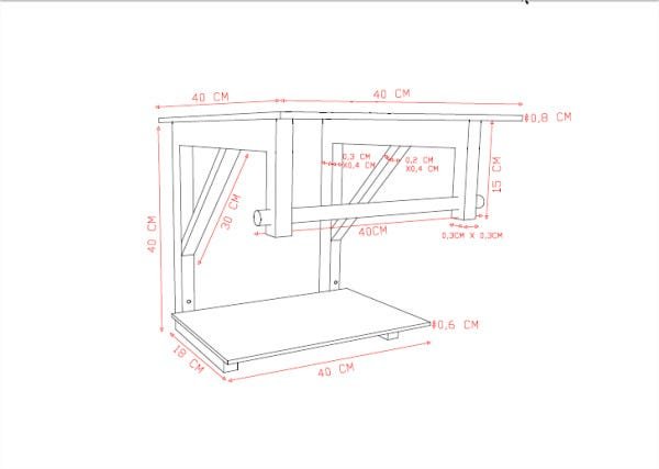 COMBO 2 EM 1 GABINETE DE VIDRO 40CM AC COM CUBA QUADRADA - AZUL + TORNEIRA ALGARVE - 4