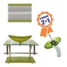 COMBO 2 EM 1 GABINETE DE VIDRO 60CM AC COM CUBA OVAL + TORNEIRA IBIZA - VERDE OLIVA - 1