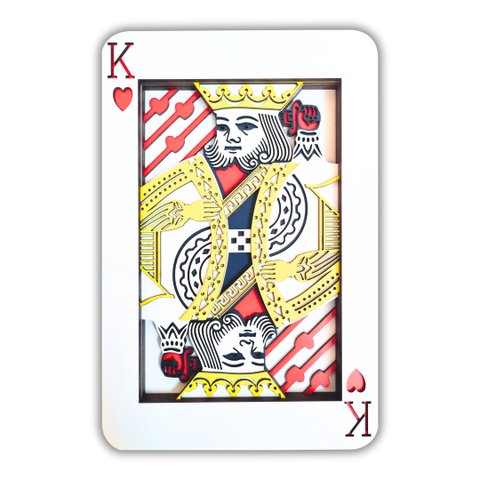 Quadro Carta de Baralho, Carta Rei, King, Mdf 60cm
