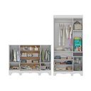 Ver imagem 3 de Quarto de Bebê Completo com Guarda-roupas 3 Portas e Cômoda Luna Multimóveis Mp4798 Branco
