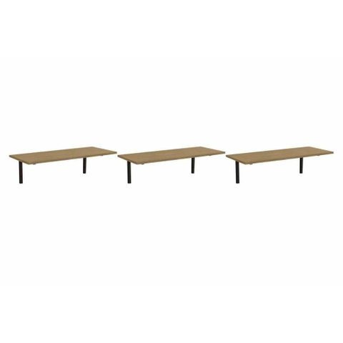 Módulo de Quarto Casal Kit 3 Prateleiras Industrial Li009 21x72x29 Freijo-preto - Kappesberg