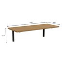 Ver imagem 2 de Módulo de Quarto Casal Kit 3 Prateleiras Industrial Li009 21x72x29 Freijo-preto - Kappesberg