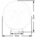 Ver imagem 2 de Globo de Vidro Transparente Esférico C/colar 15x35 Primeira