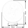 Globo de Vidro Transparente Esférico C/colar 15x35 Primeira - 2