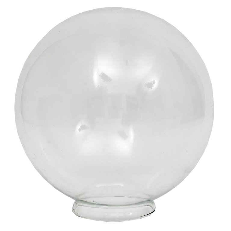 Globo de Vidro Transparente Esférico C/colar 15x35 Primeira