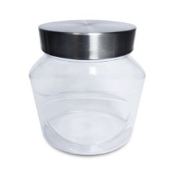 Pote de Vidro 1,5 Litros Tampa Metal 16cm Elips - 1