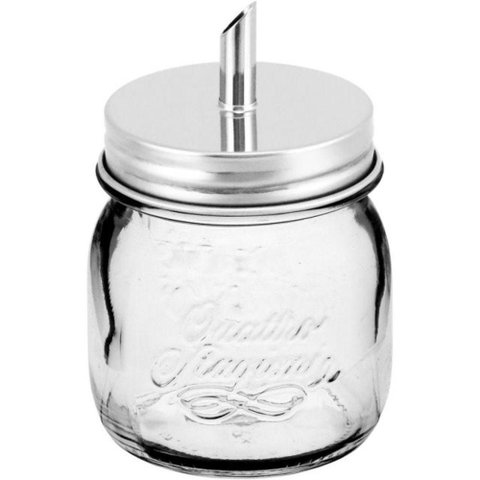 Açucareiro Bormioli Rocco Qstagioni Tampa Inox Vidro 250ml 10x9x9cm Transparente