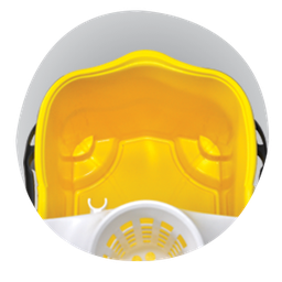 Balde Espremedor para Mop Úmido Doblô 20 Litros B20Sam Standard Amarelo Bralimpia - 2