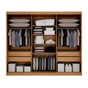 Ver imagem 3 de Guarda Roupa Casal 6 Portas 4 Gavetas Canadá S/ Espelho com Pés - Leifer Móveis Cinamomo/off White