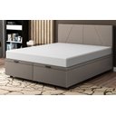 Ver imagem 1 de Base Cama Box Baú Casal King Size Linho Marrom SkyBox