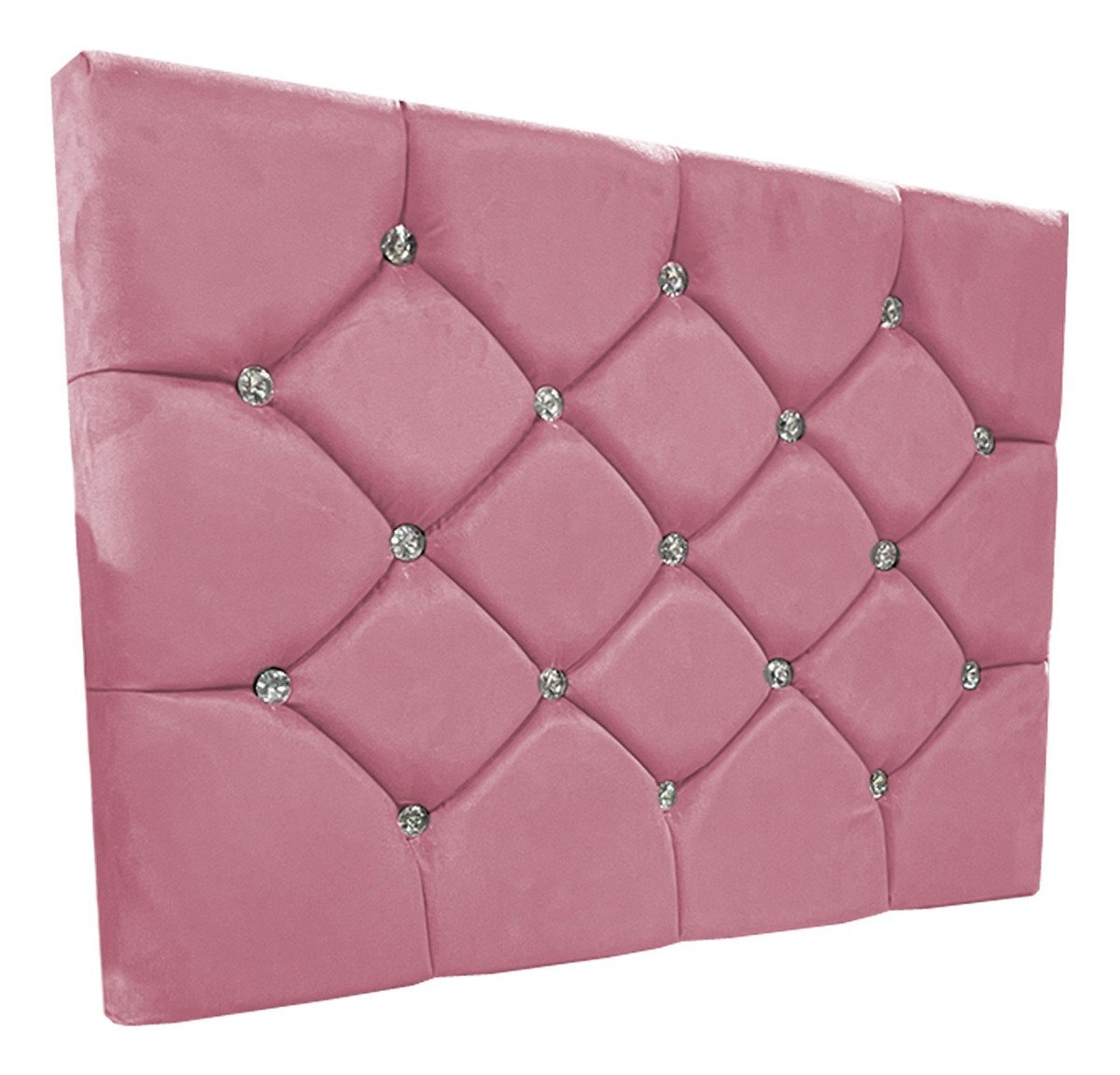 Painel Cabeceira Cama Box Estofada Solteiro 90cm Kasi - Rosa