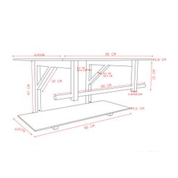 GABINETE DE VIDRO 80CM IQ INOX COM CUBA CHAPÉU REDONDA - GRAFITE - 4