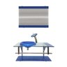 GABINETE DE VIDRO 80CM IQ INOX COM CUBA CHAPÉU REDONDA - AZUL ESCURO - 1