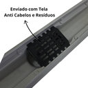 Ver imagem 4 de Ralo de Banheiro 5x90 Seca o Piso Inox Perfurado Espelhado e Coletor Cinza Saídas 40mm e Tela (5cm X