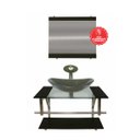 Ver imagem 2 de GABINETE DE VIDRO 80CM IQ INOX COM CUBA OVAL - OURO ENVELHECIDO