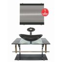 Ver imagem 2 de GABINETE DE VIDRO 80CM IQ INOX COM CUBA OVAL - GRAFITE