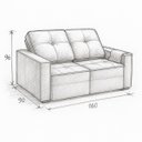 Ver imagem 4 de Sofá Retrátil Reclinável 2 Lugares Moderno e Confortável para Recepção e Sala Veludo Oslo:cinza