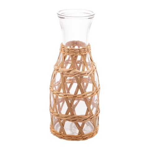 Garrafa de Vidro Decorado C/Sisal 800ml Wolff