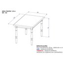Ver imagem 3 de Mesa de Jantar em Madeira 125x80cm Natural Acetinado Piratini