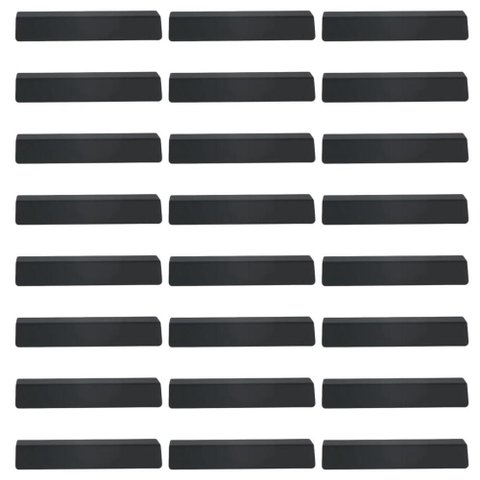Kit 24 Puxadores Alça de Sobrepor para Móveis Preto Pv22 Armários Roupeiro Torralba