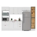 Ver imagem 4 de Cozinha Completa 5 Peças com Cristaleira em MDF Branco Yescasa