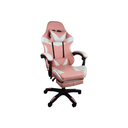 Ver imagem 1 de Cadeira Gamer Stillus Ergonômica com Apoio para Os Pés - Rosa e Branco - 1