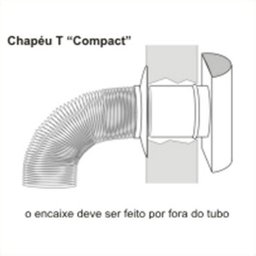 Chamine Tee Para Exaustão de Aquecedores A Gas 125mm Em Aluminio - 2