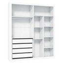 Ver imagem 3 de Berço Americano Multifuncional Formare com Guarda Roupa Tutto New 2 Portas Branco Acetinado - Matic