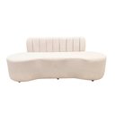 Ver imagem 4 de Sofá 2 Lugares Orgânico Curvo Madrid 150cm Bouclé Marfim