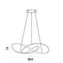 Ver imagem 5 de Pendente Atom Rose Gold (d)63cm (a)15cm 1x36w 3000k 1188lm Led