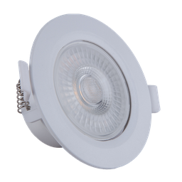 Spot de Embutir LED Redondo PP 7W 3000K Luz Amarela Luminária Teto/Gesso Startec - 1