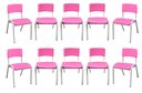 Ver imagem 7 de Kit 10 Cadeira Iso Infantil Rosa Escolar e Creche
