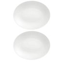 Ver imagem 1 de Kit 2 Travessas de Porcelana Oval 40x29cm Baixela Servir Assados Branco Tramontina Sophia