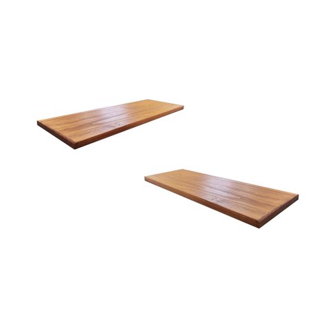 2 Prateleira 60x15cm S/ Suporte Pinus Tampo
