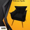 Kit 2 Poltronas Decorativa Opala Suede Preto - 3