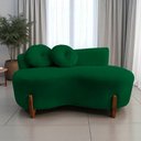 Ver imagem 1 de Namoradeira Sofá Feijão Lounge Orgânica Bouclé Verde